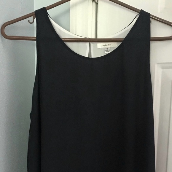 Sophie Max Black and White Layered Top - Picture 2 of 5